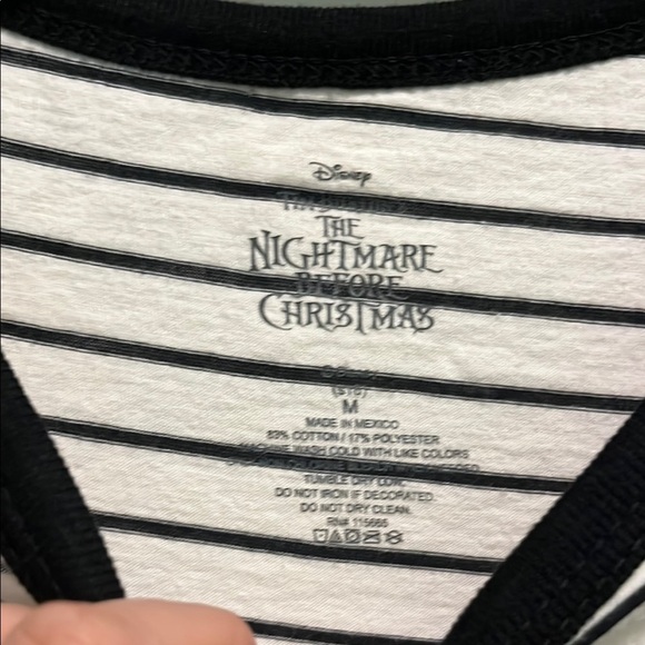 Disney Black and White size medium Striped T-Shirt - Picture 2 of 3